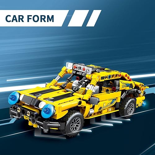 Miniatura 7 de Mesiondy STEM - Juego de juguetes de construcción de robot transformable, juguetes educativos de construcción, kits de construcción transformadores,