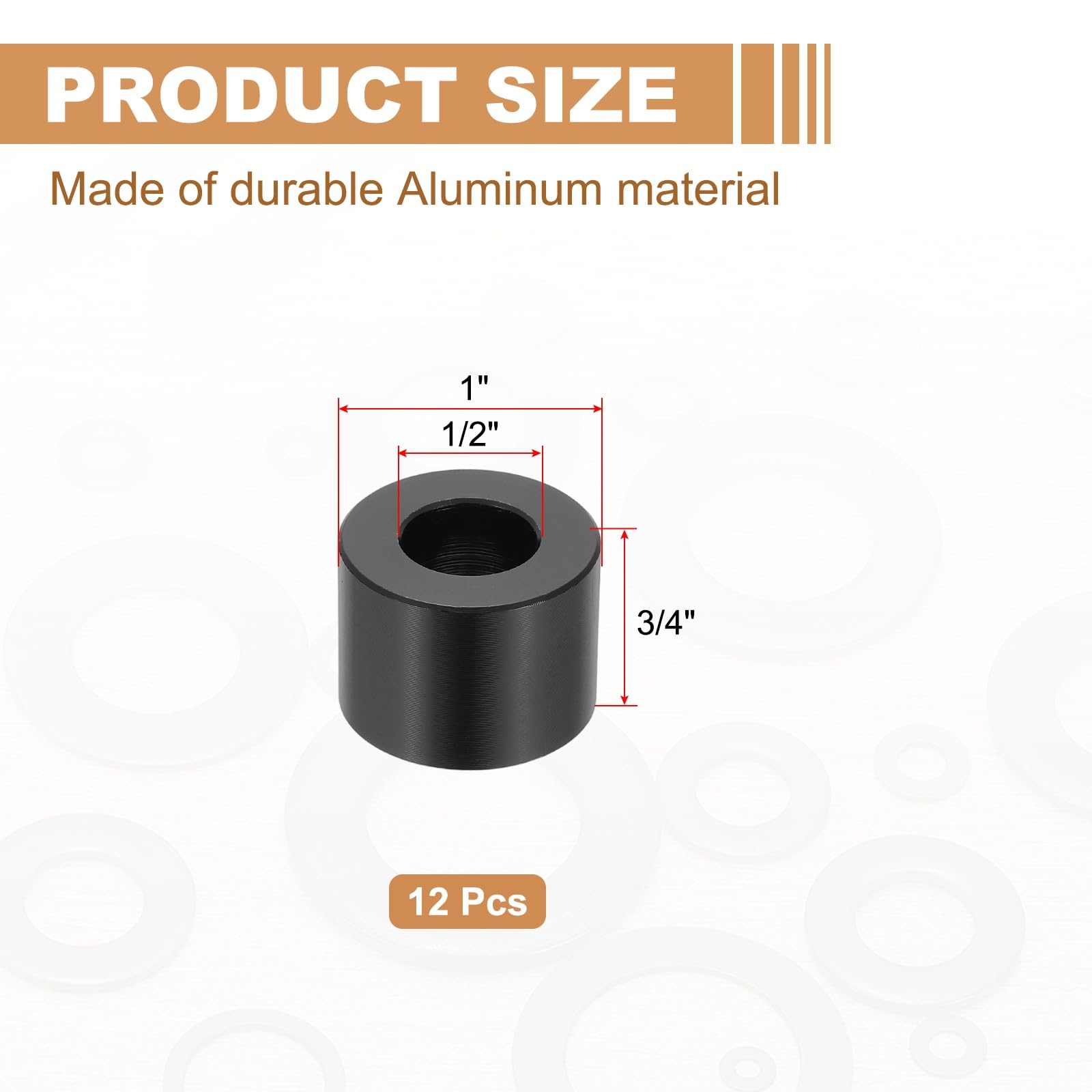 PATIKIL 12PCS Aluminum Spacers - Image 2