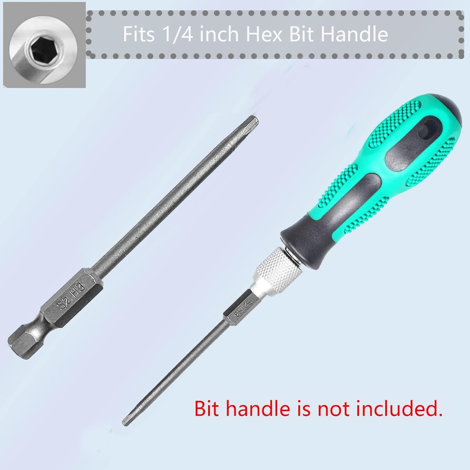 Hex Bit Set 4in1, Allen Wrench Drill Bit Set 1/4" Hex Shank 3" Long Screwdrivers Bit for RC Repair Electric Screwgun/Power Drill RC Hobby Tool Kit
