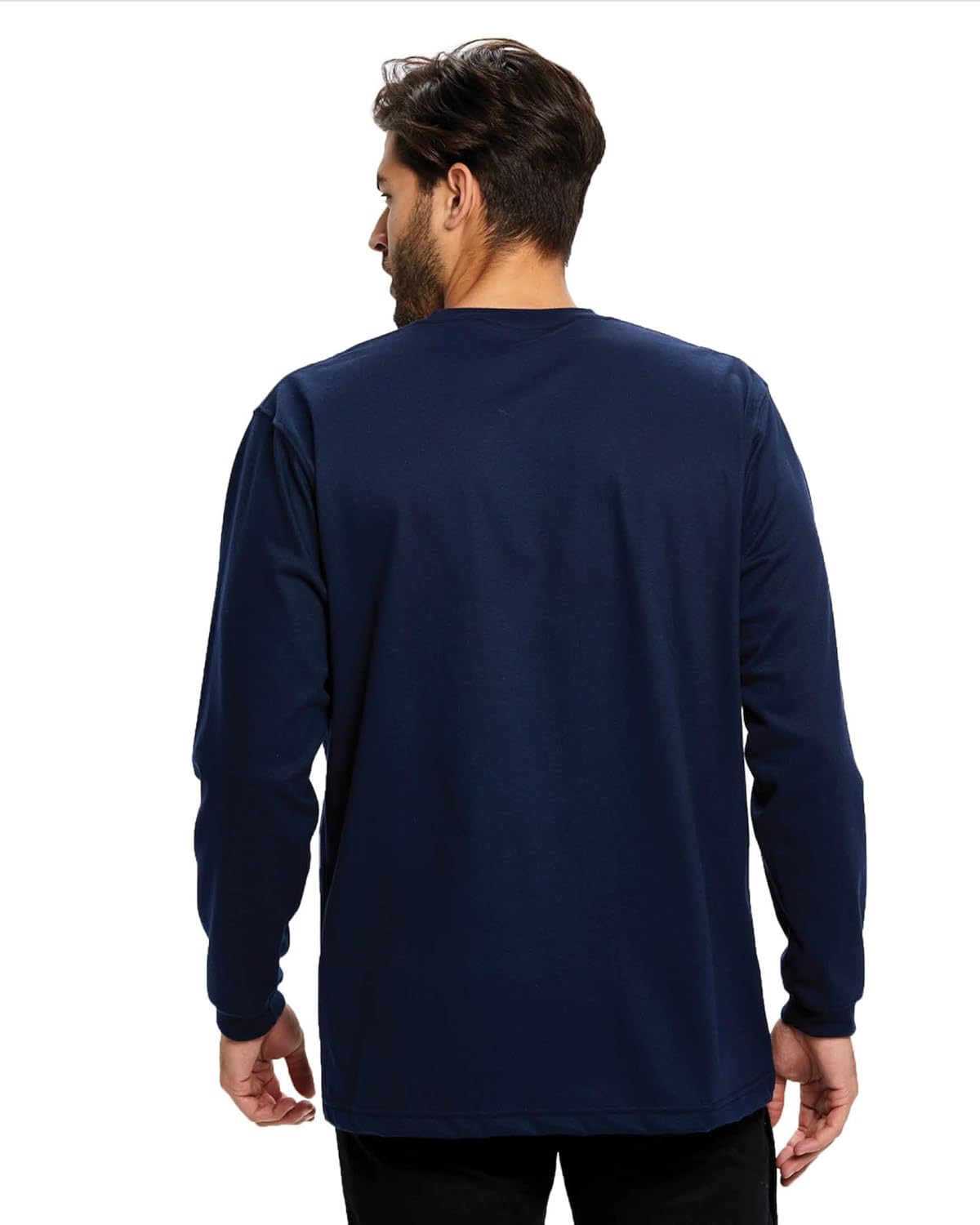 Made By Us – American Flag Print – Pyrosafe Flame Resistant (FR) Long Sleeve Cotton Shirt with Front Pocket - Made in USA - Image 3