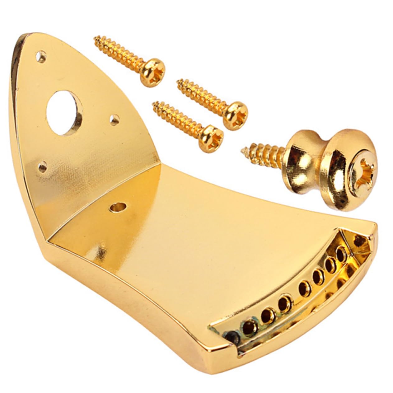 Levemolo 8 String Mandolin Tailpiece Triangle Shape Metal Construction Mandolin Set Improve Tone Volume