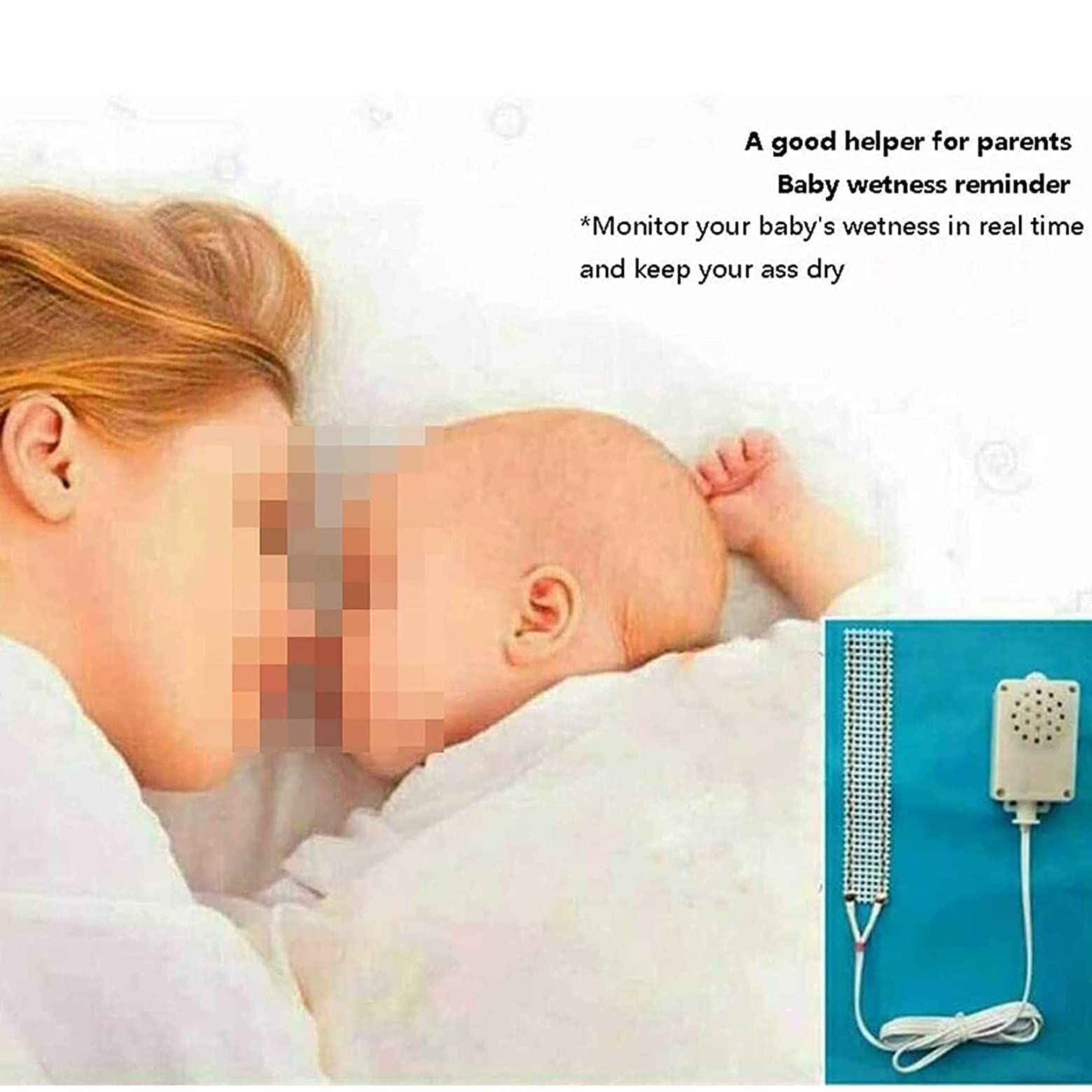 Alarm moczenia nocnego dla dzieci i dorosłych – czujnik moczenia nocnego do nauki korzystania z nocnika – idealny dla osób śpiących głęboko i lekkich moczących nocnych
