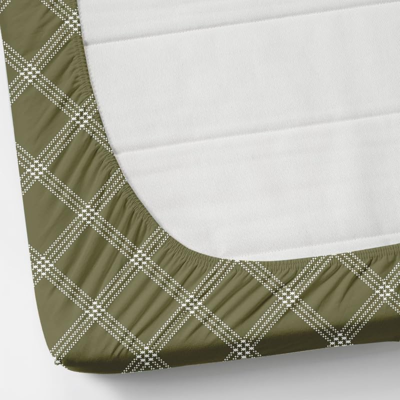 Image of NHD HOME Pure Cotton All Round Elastic Fitted Bedsheets for Double Bed with 2 King Size Pillow Covers 220 TC Supersoft |Wrinkel Free Bed Cover Size - 72x78+10 inches, Mehndi Green