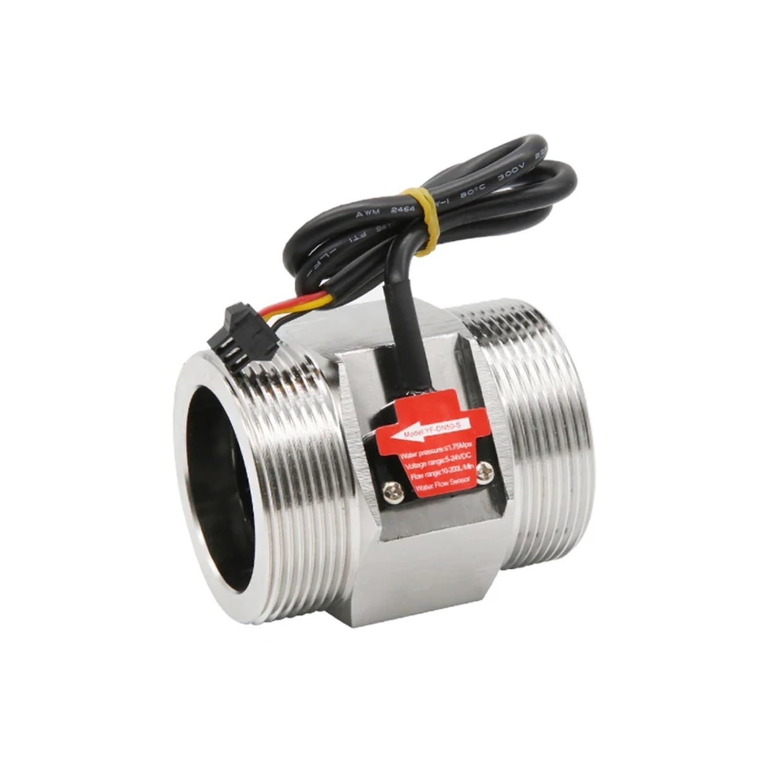 Medidor de flujo mecánico digital Sensor De Flujo Hall De Acero Inoxidable De 2 Pulgadas, Sensor De Flujo De Agua, Control De Caudalímetro, Interruptor De Sensor De Líquido Alta precisión, multifunció