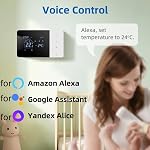 Programmable WiFi Heating and Cooling Thermostat with App and Voice Control for Gas, ABS, Battery, or USB Boilers