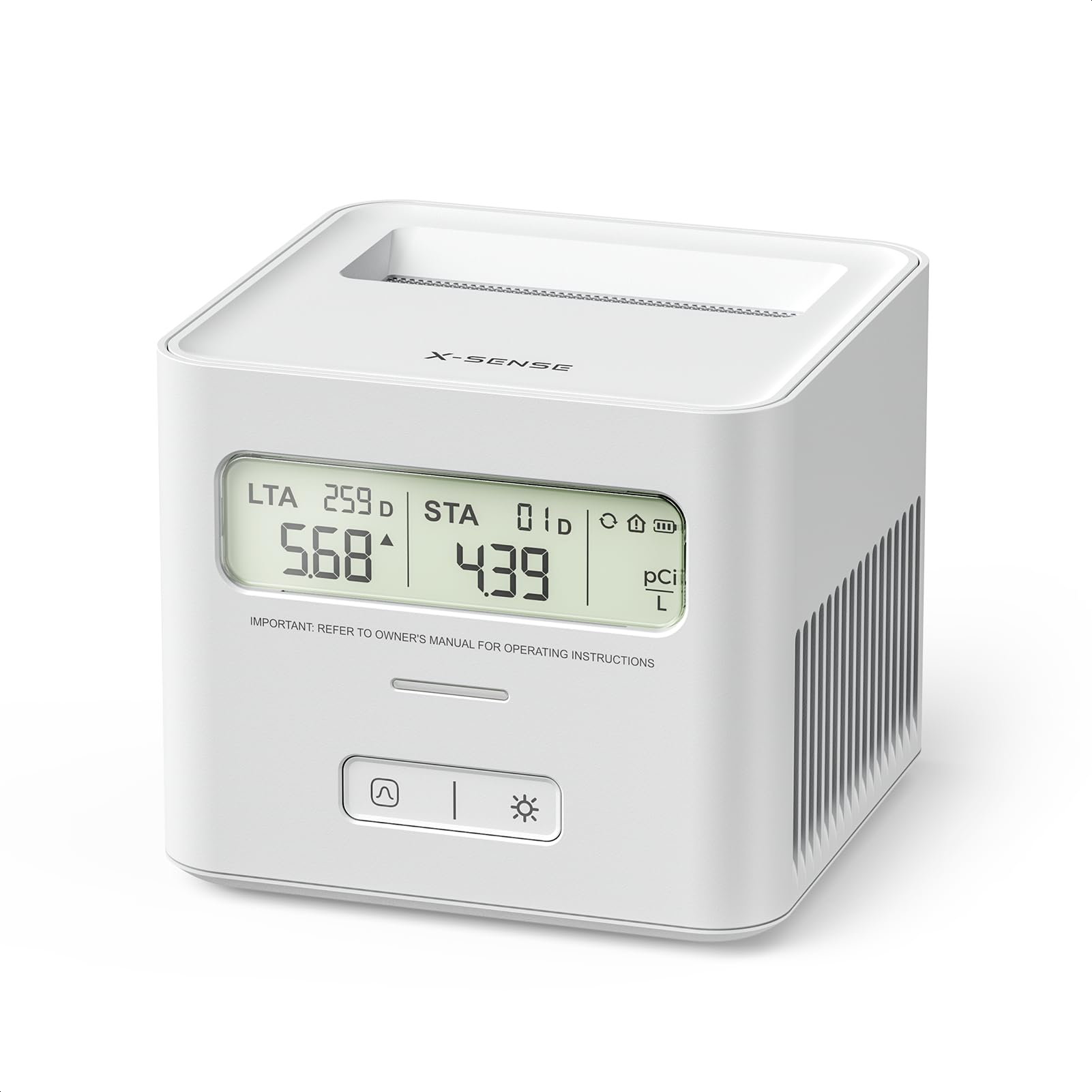 X-Sense Radon Detector for Home, Easy to Use, Zero Lab Fees, No Installation Required, Continuous Monitoring with Clear LCD Screen, XR0A-SR