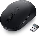 Dell Souris compacte sans fil avancée - MS510 - Type de batterie AA, (DPI) Réglable à 1000, 1600 (Par défaut), 2400 et 4000, Boutons 7, Durée d'exécution 36 Mois, 1 Service d'échange avancé de l'année, noir