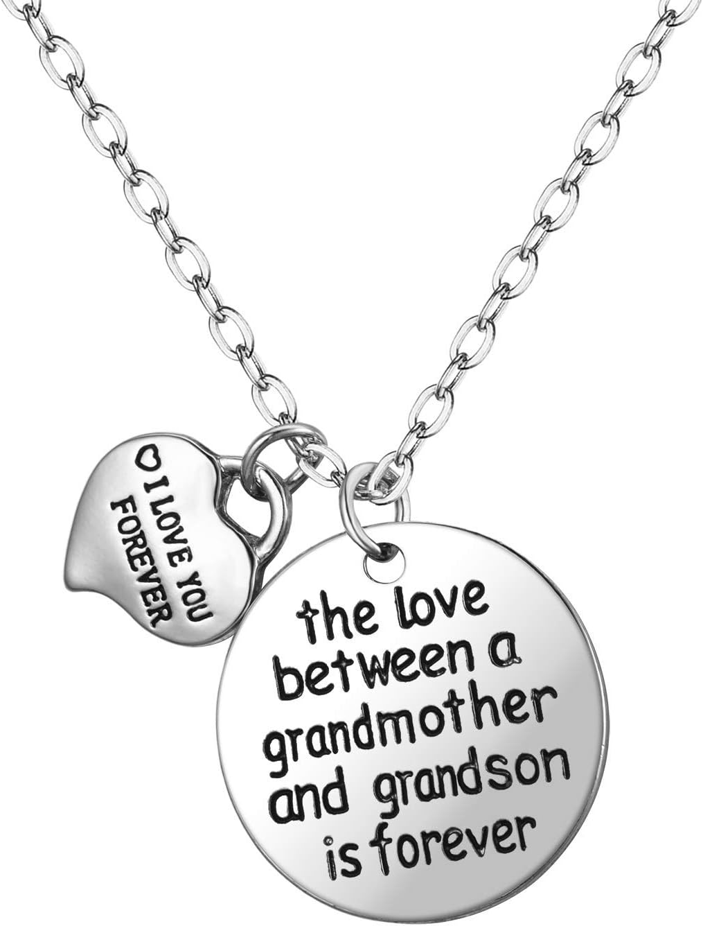Blerameng The Love Between a Grandmother and Granddaughter（Grandson） is Forever and I Love You Forever Pendant Necklace
