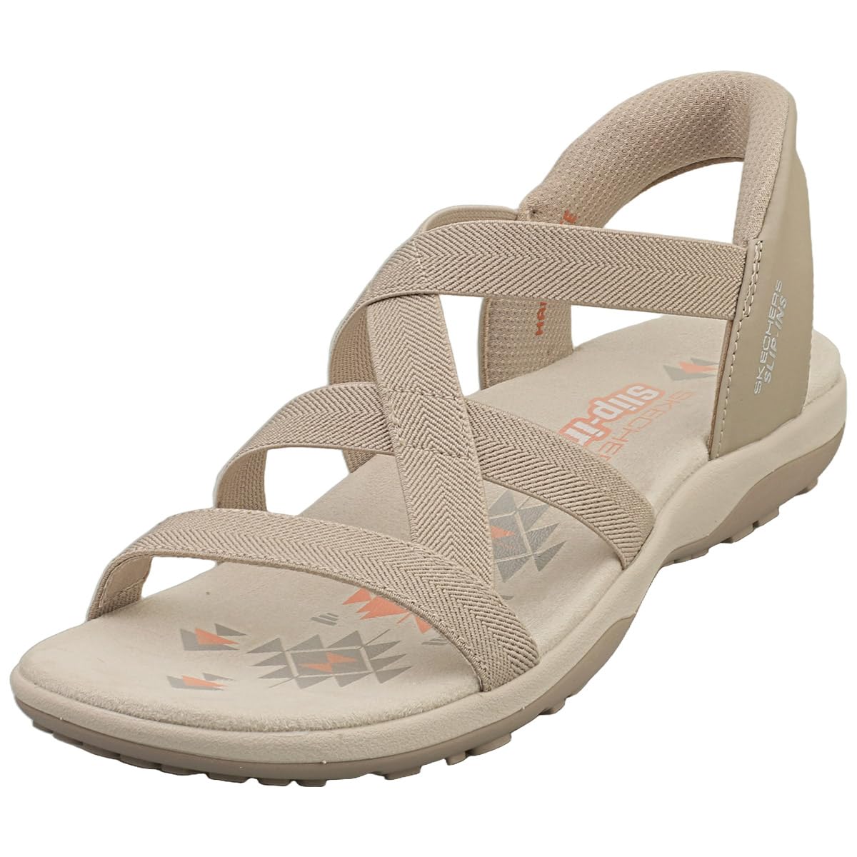 Skechers Damen Reggae Slim – Stretch Flex Hands Free Slip-ins Sandals Fabric EU 40