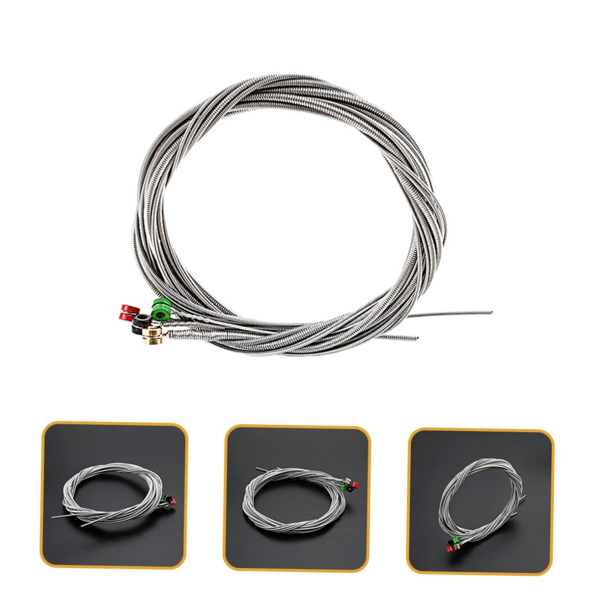 Toyvian 4sets Corde Per Basso Elettrico Acciaio Inossidabile Corde Durature e Resistente All Usura Per Strumenti Musicali Suono e Sostenuto Adatte Musicisti Principianti e Professionisti