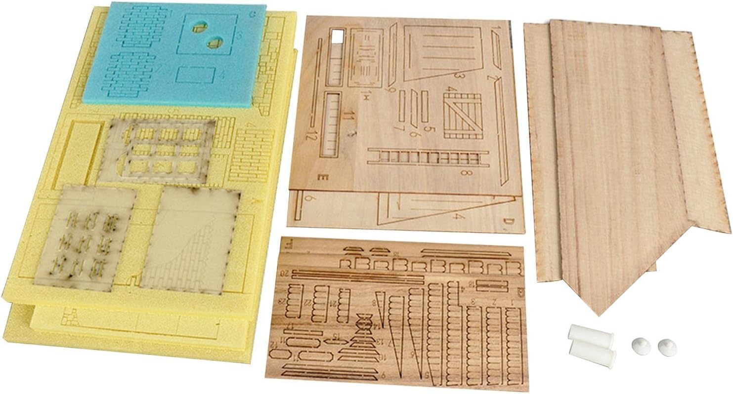 GZYF Wood Dioramas Building Model Kits 1/35 Scale War Scene Architecture Scenery