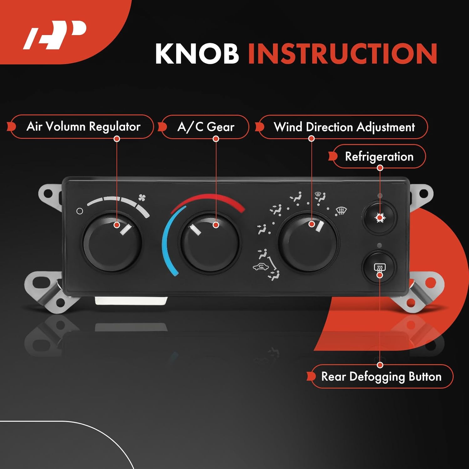 A-Premium A/C Heater Climate Control Module Panel Compatible with Dodge & Mitsubishi Vehicles - 2006-2007 Ram 1500 2500 3500 Dakota, Raider