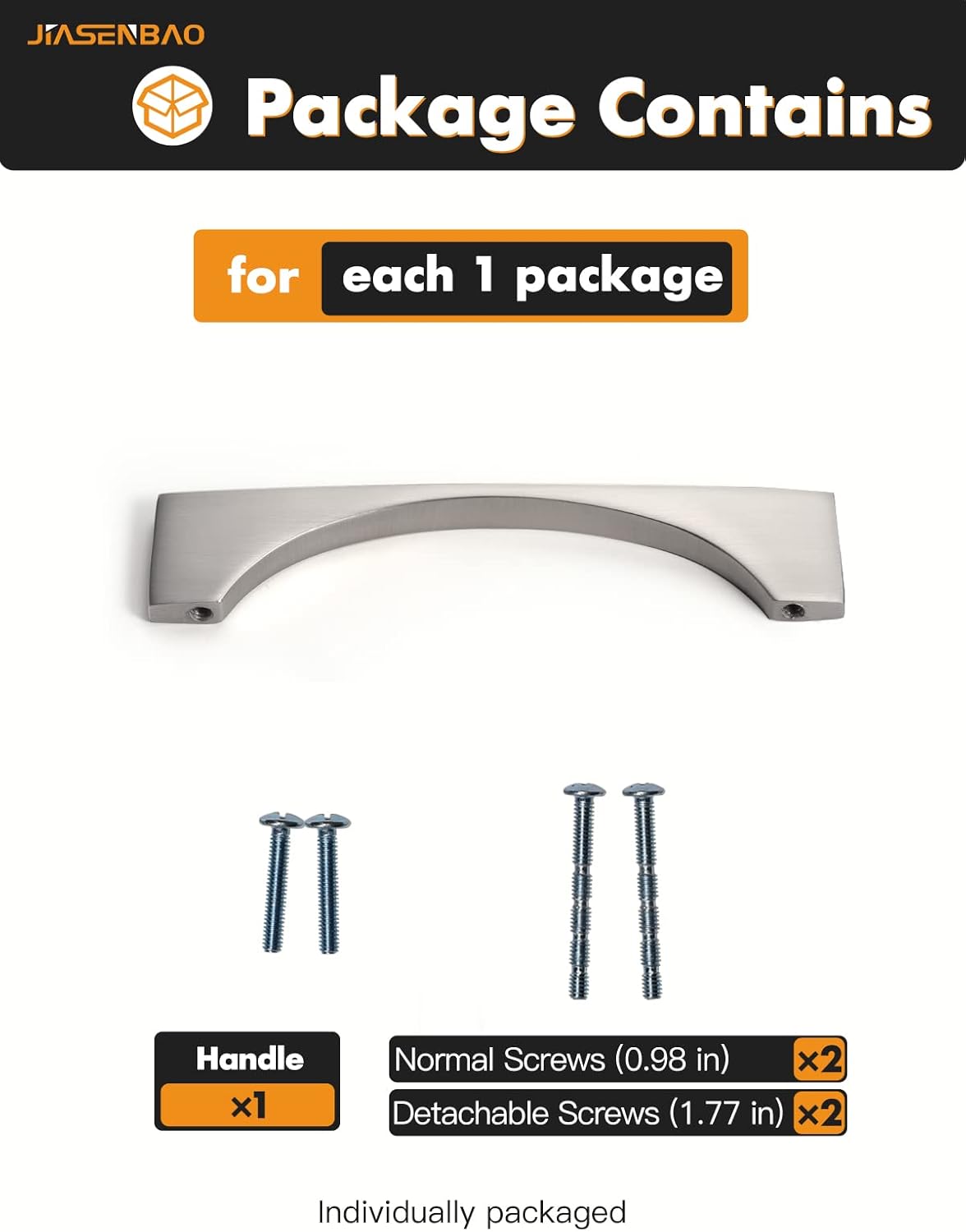 Brushed Nickel Cabinet Pulls Square 3.78"(96mm) Hole Center Drawer Handles Kitchen Cupboard Bathroom Dresser Furniture Hardware Pulls Zinc Alloy 5 Pack