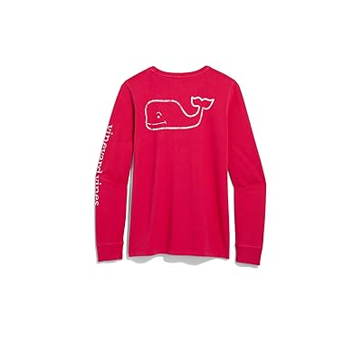 Vineyard Vines Garment Dyed Vintage Whale Long Sleeve Pocket T Shirts Women