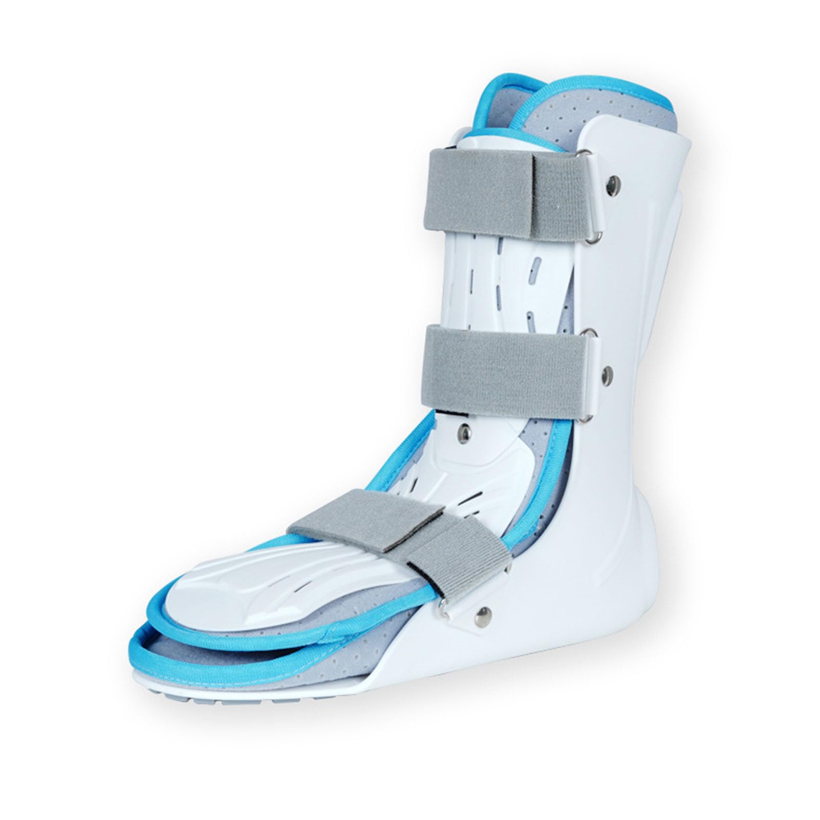SFKLYU Ortesis de Tobillo y Pie, Soporte Ajustable con Correas, Bota Protectora Transpirable y Fija para Pie Caído,Left,S
