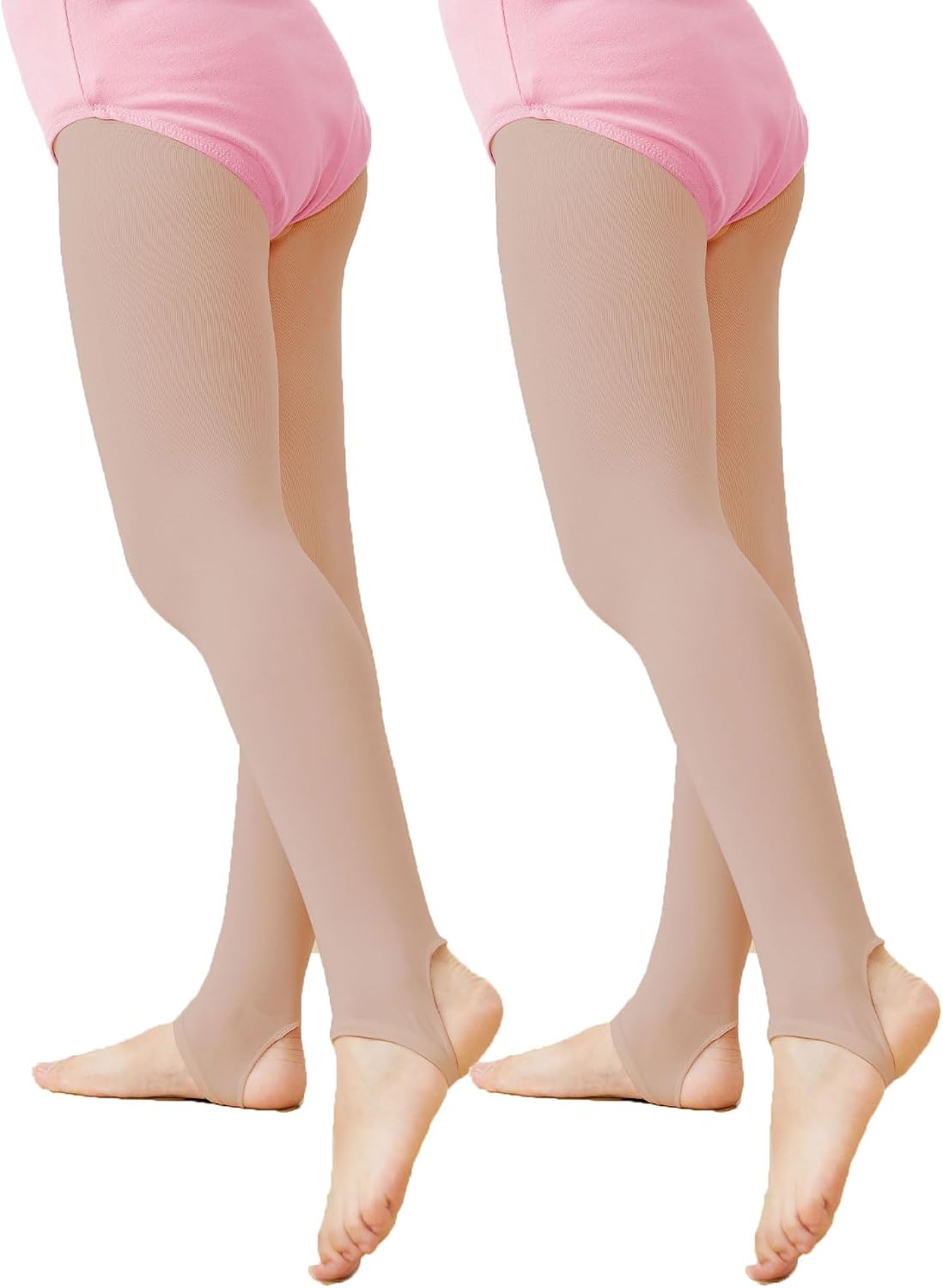 Toddler Girls Women Stirrup Tights for Dance, Ballet, Gymnastics, School
