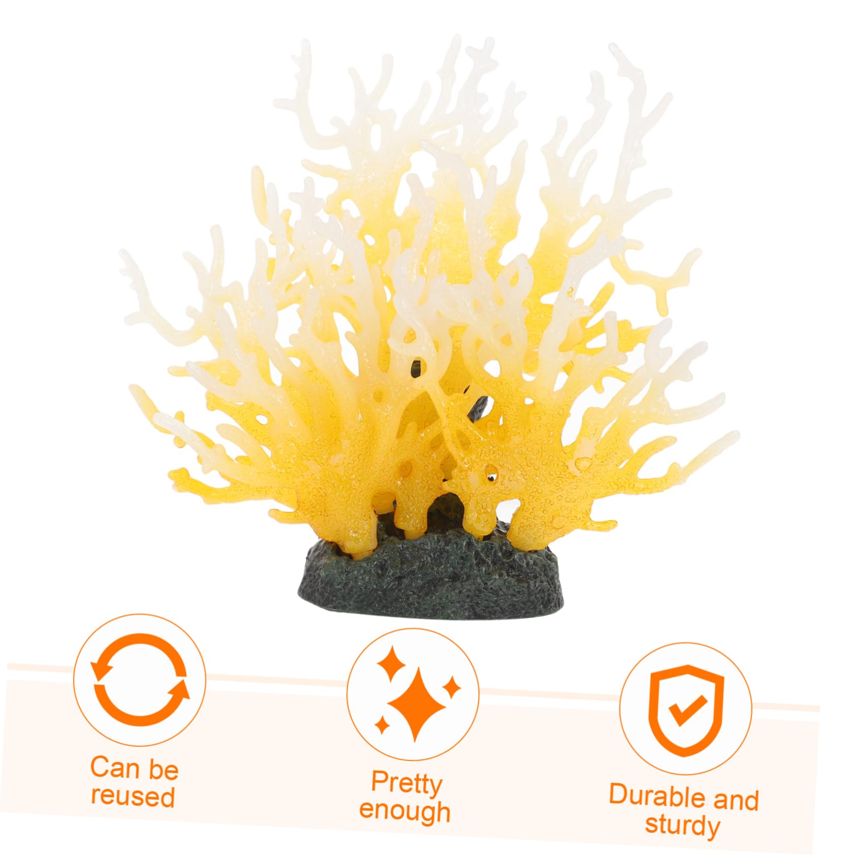 POPETPOP 3 Sztuk Sztuczny Koral Akcesoria Do Akwarium Realistyczny Koral Wystrój Blat Figurka Wystrój Domu Dostaw Akwarium Rzeźba Fish Tank Fałszywy