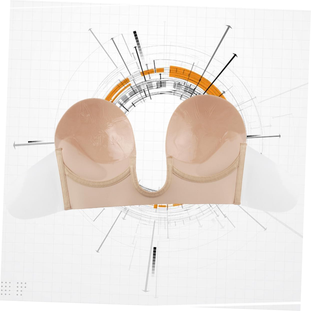 SHERCHPRY 3 Piezas cubiertas adhesivas sujetadores sin tirantes sujetadores adhesivos backless bra pétalos de mama sujetador sin espalda y sin tirantes lencería fundas de silicona cubre