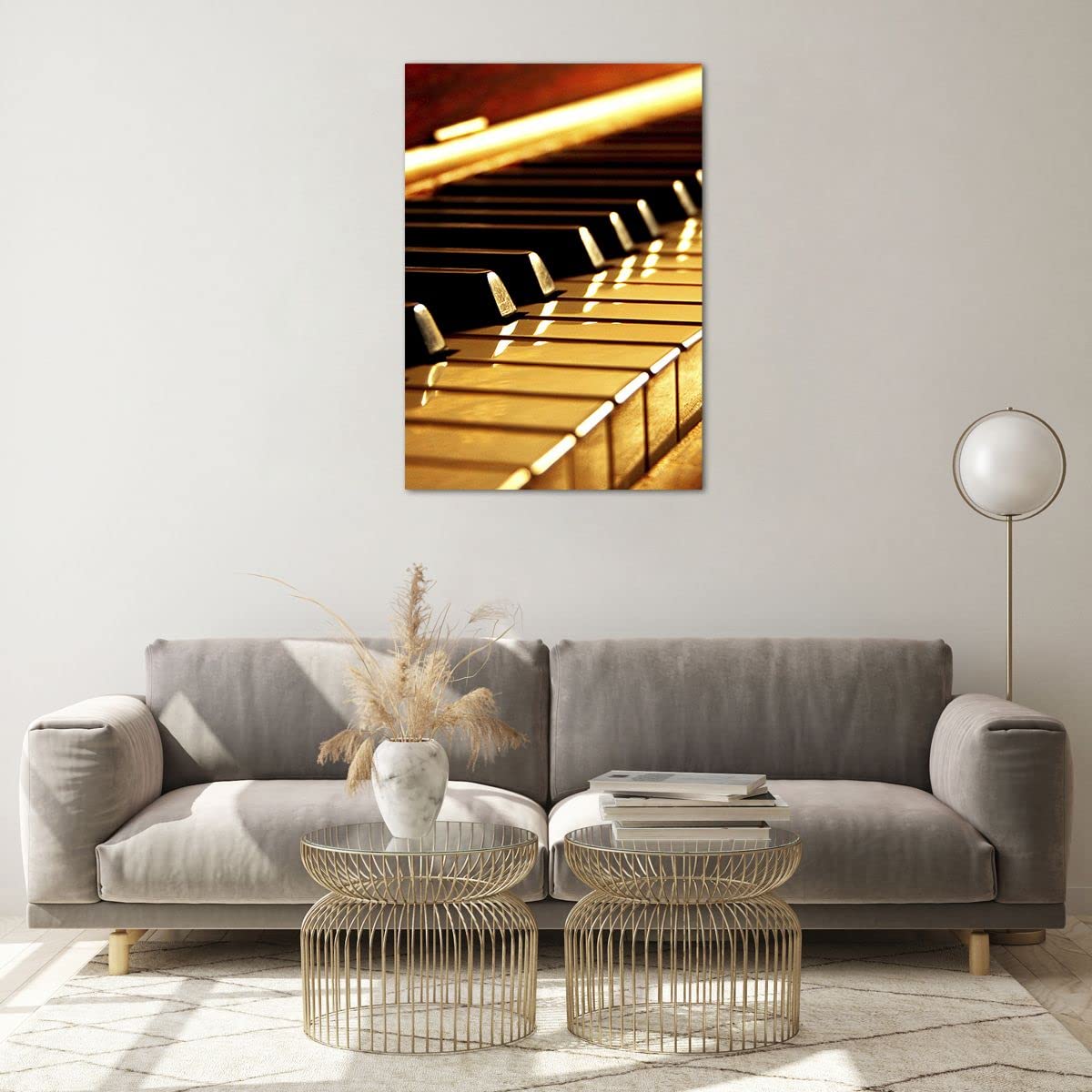 ARTTOR Glasbild 70x100 cm Wandbild Glasdruck Musik - 2200 | Klavier Konzert Vertikal Groß Modern Dekoration Wohnzimmer Schlafzimmer Küche Wanddeko Kunstdruck Art Wall Decor ARTTOR