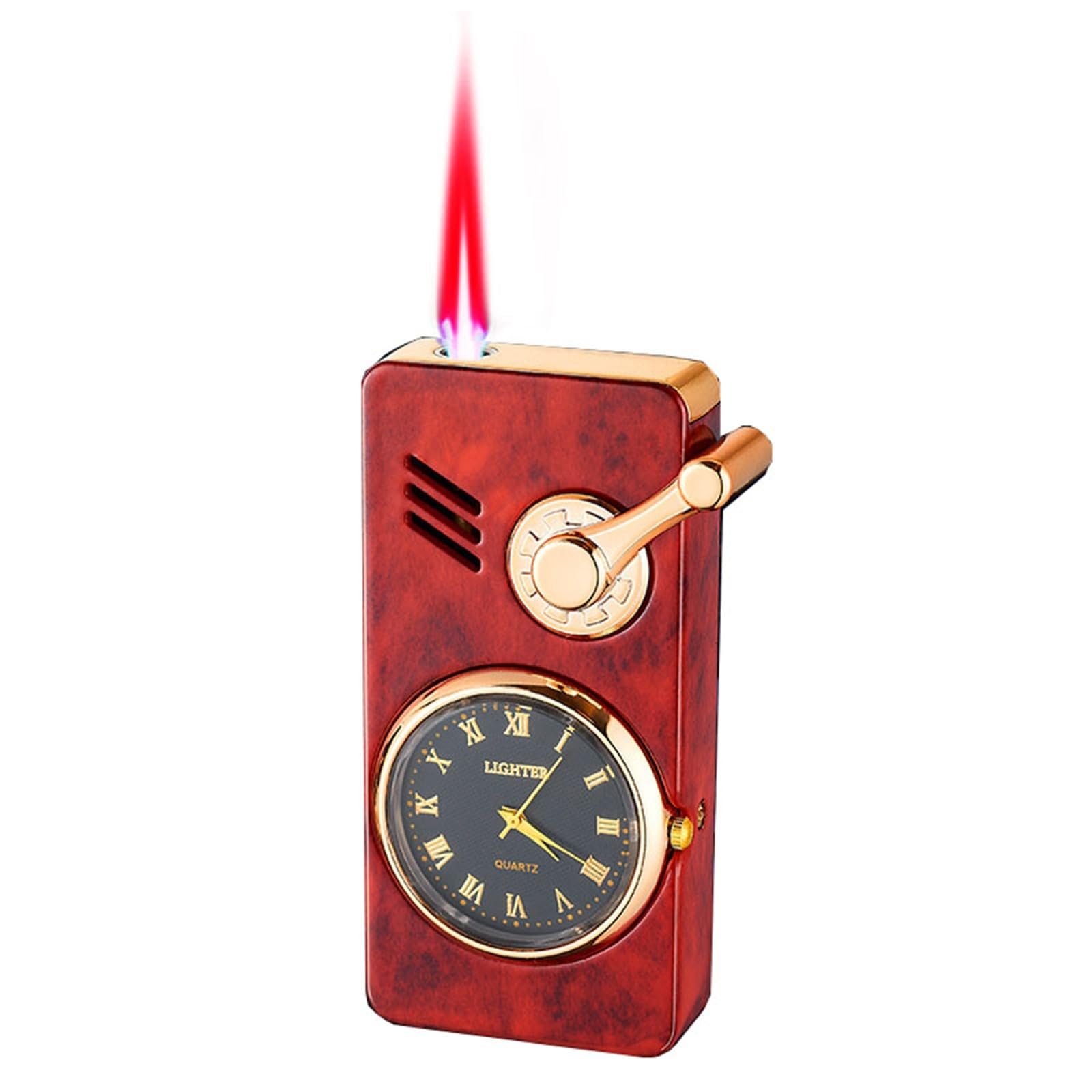 Encendedor de butano cortavientos de llama regulable para barbacoas y hogueras.