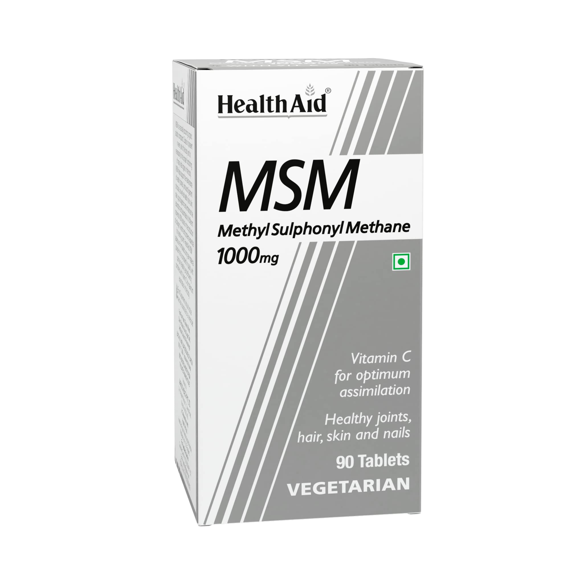 HealthAid MSM 1000mg 90 Tablets - 2 Pack