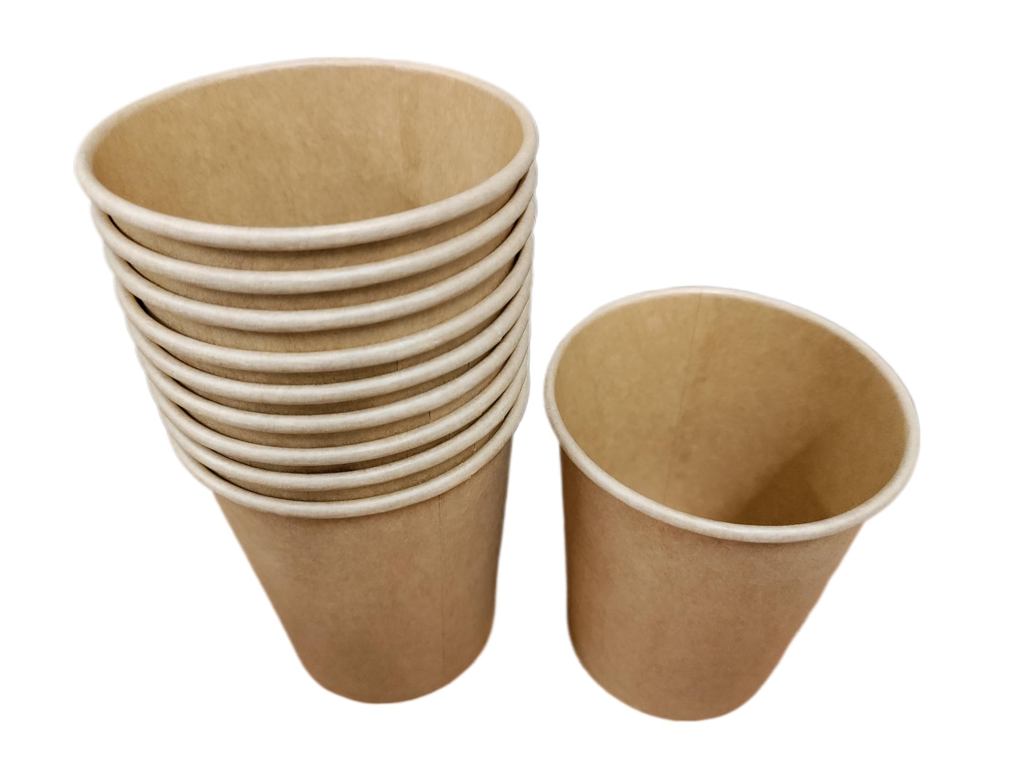 Foglish Home & Garden Kraft Brown Kraft Soup Containers, 16Oz Food Storage Pots, 470Ml Disposable Takeaway Tubs, Ice Cream, Brown (50)