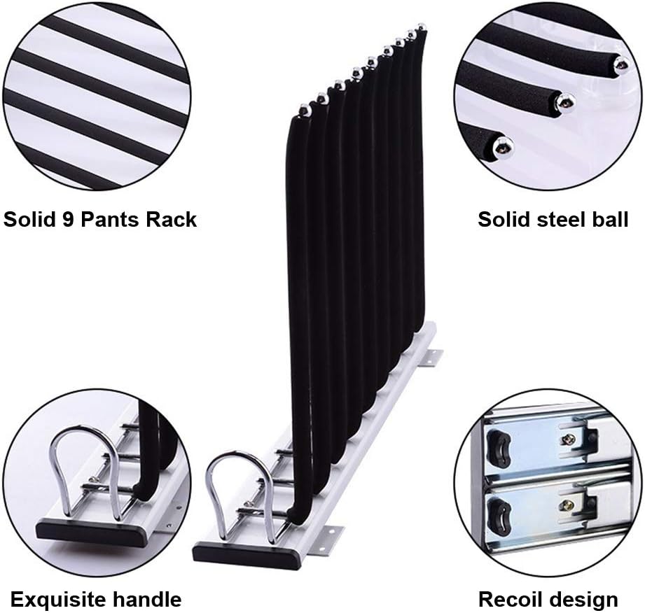 Pants Rack for Pants Jeans Trousers Skirts,Pants Hangers Space Saving Hangers for Clothes Closet,Multi-Layer Pants Hangers Rack for Slacks Scarf Jeans (Color : Orange-Right) (Orange right)