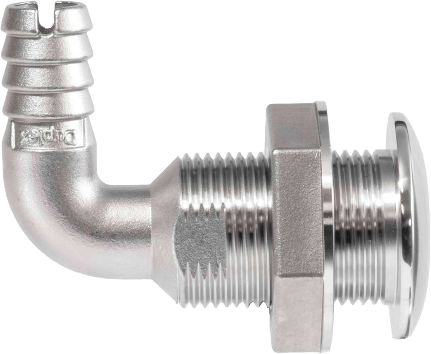 Whitecap 6577X 90° Duplex Stainless Steel Thru Hull - 3/4"