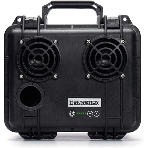 DemerBox DB2: Waterproof, Portable, and Rugged Outdoor Bluetooth Speakers. Loud Sound, 40+ hr Battery Life, Dry Box + USB Charging (Barrow Black)