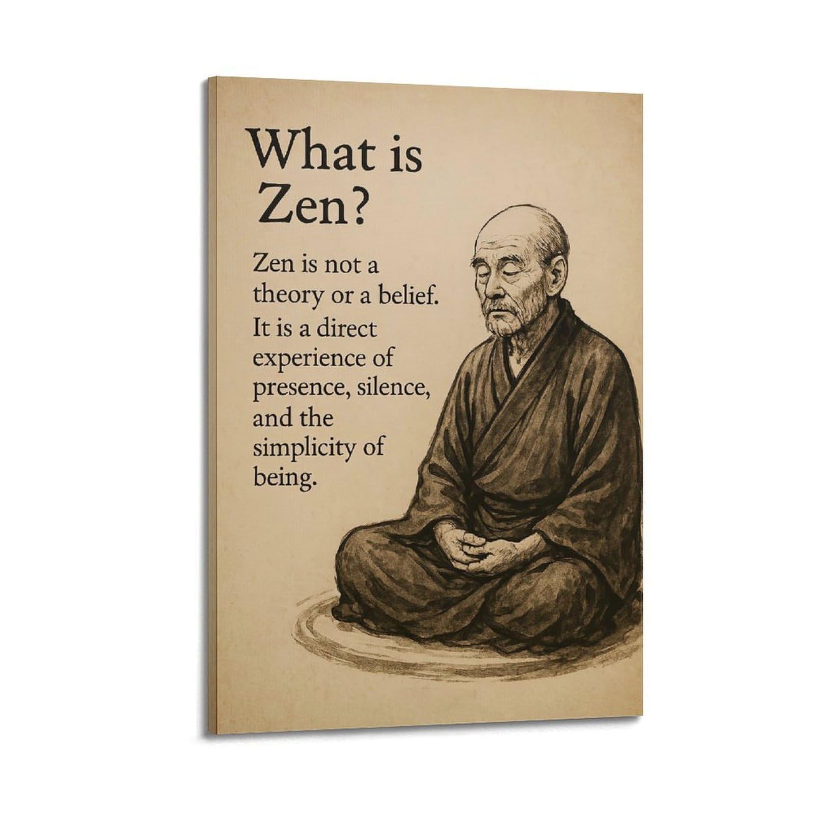 OKAHYS Vintage Zen Poster Inner Peace Simplicity Decorative Painting Canvas Wall Artworks Picture 20x30inch(50x75cm)