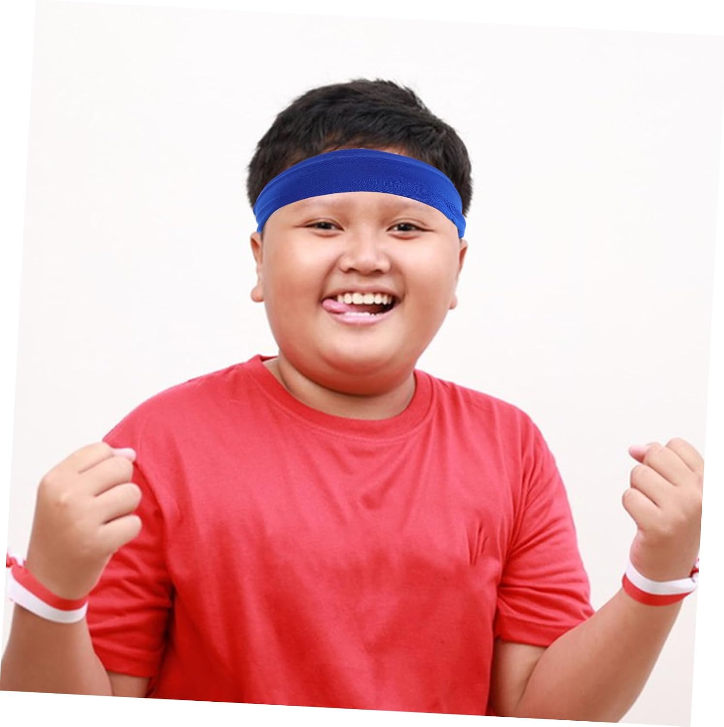 Toyvian 5pcs Breathable Elastic Sweatbands for Outdoor Running Basketball Football and Sports Activities for Teenagers