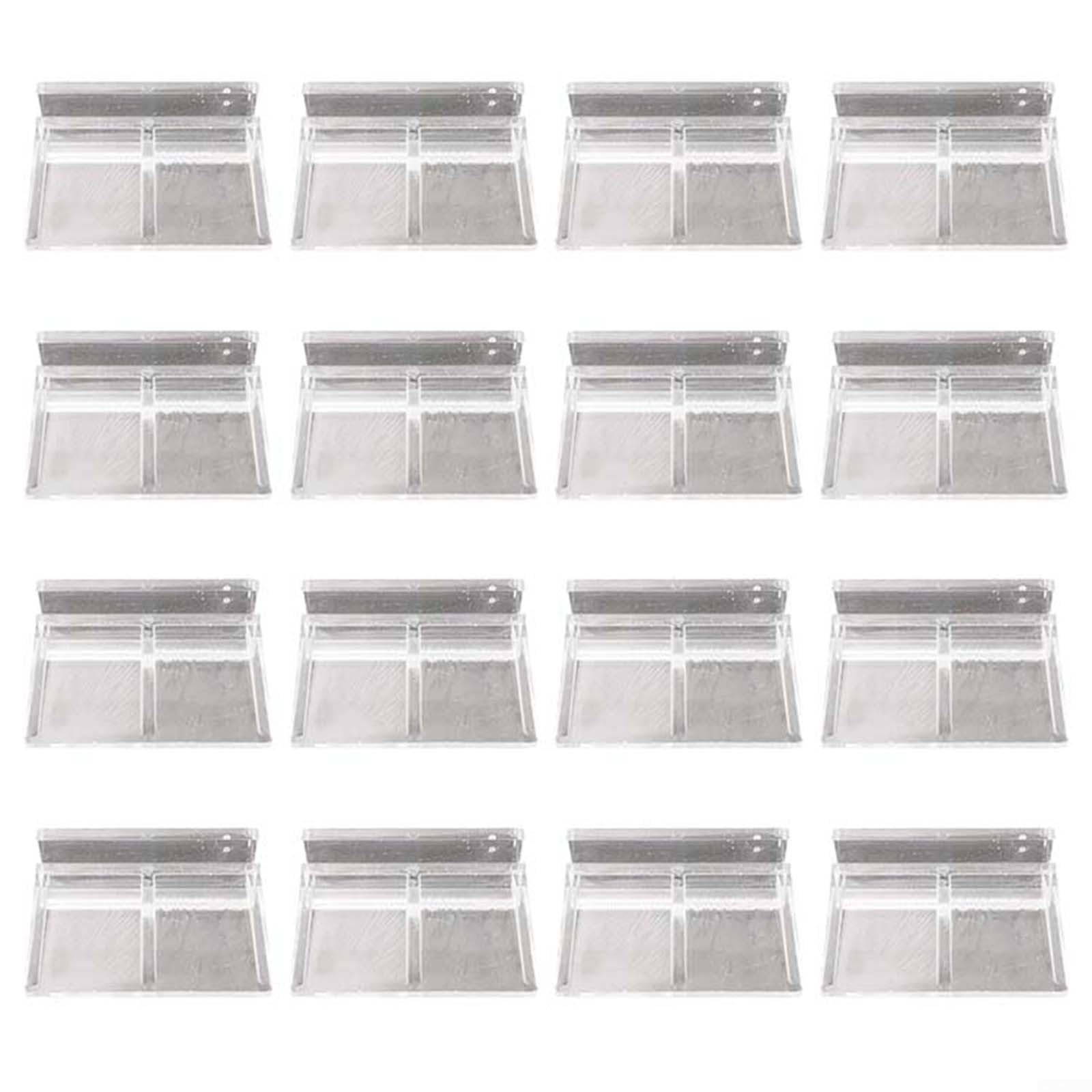 ReachMall 16Pcs Aquarium Lid Holder Fish Tank Glass Cover Clip Clamp Acrylic Bracket For 6Mm 8Mm 10Mm Thick Glass Easy Water Change(6mm)