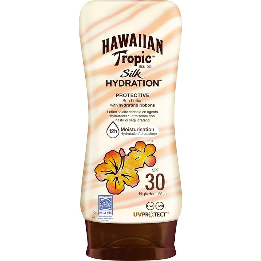 Immagine del prodotto Hawaiian Tropic Silk Lozione solare idratante, SPF 30, 180 ml, Confezione da 1