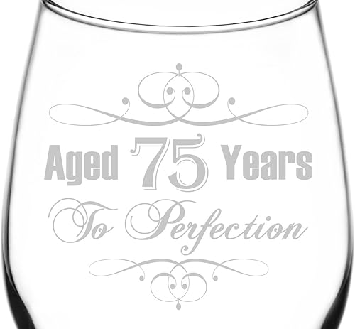 Miniatura 2 de (75) Envejecido a la perfección Elegante y vintage celebración de cumpleaños inspirada en la copa de catador de vinos