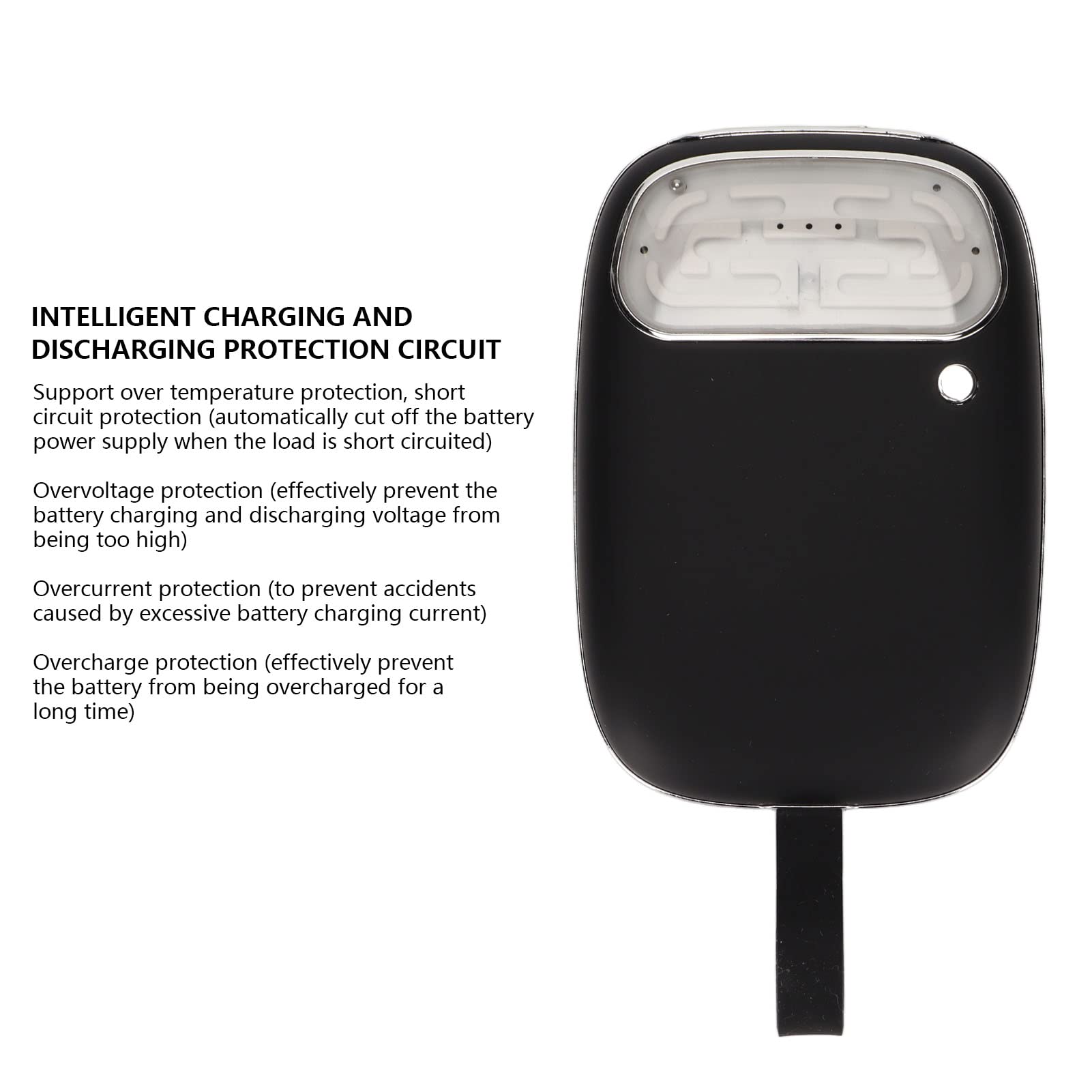 Denash Chauffeur de Main électrique Portable avec Conception de Jeu Drôle pour Chauffage Rapide, Banque D'énergie de 10000 MAh pour les Activités de Plein Air (BLACK)