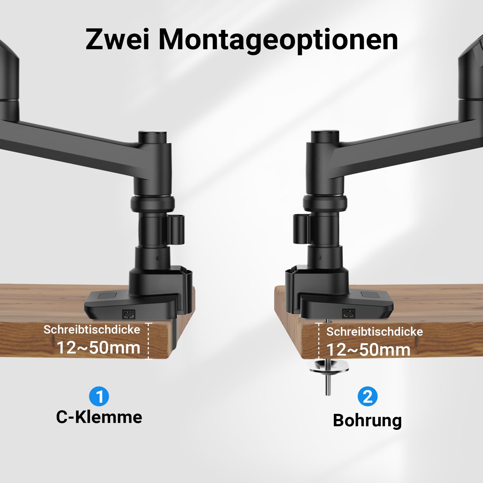Wiltec Uchwyt do monitora 17-49 cali 20 kg VESA regulowane ramię