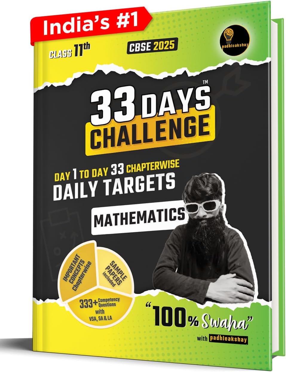 33 Days Challenge CBSE Class 11 Mathematics for 2025 Exams (Includes Sample Papers) by Padhle Akshay