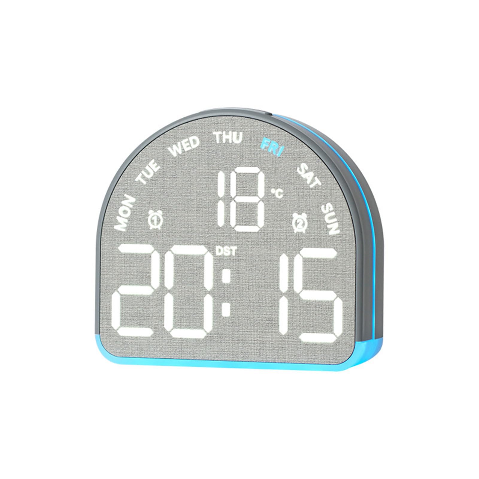 JSGHGDF Digital Alarm Clock for Bedroom Desk Clock with Day of Week Date Loud Alarm for Bedside Table LED Digital Clocks Gift LED