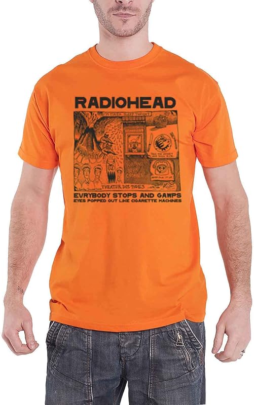Men's Radiohead Gawps (100% Organic Cotton) Slim Fit T-shirt Orange