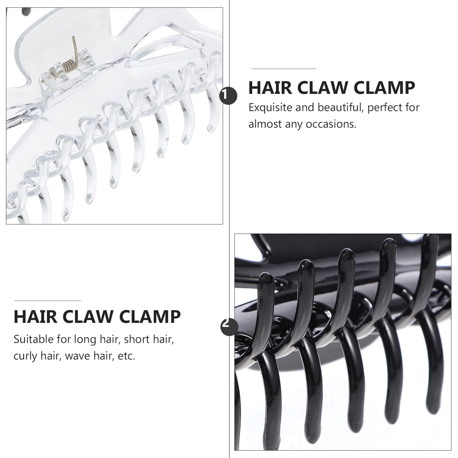 MAGICLULU 5 Sets Haarklammer Große Kiefer Haarspange Haarspange Für Frauen Sicher Stark Stilvoll 2 Stück * 5