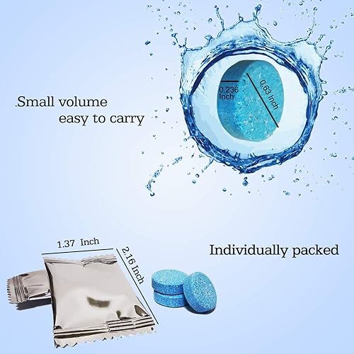 Miniatura 4 de 300 tabletas de líquido concentrado para limpiaparabrisas de automóvil, 1 paquete hace 315 galones, 1 pieza hace 1.05 galones (invierno uso con