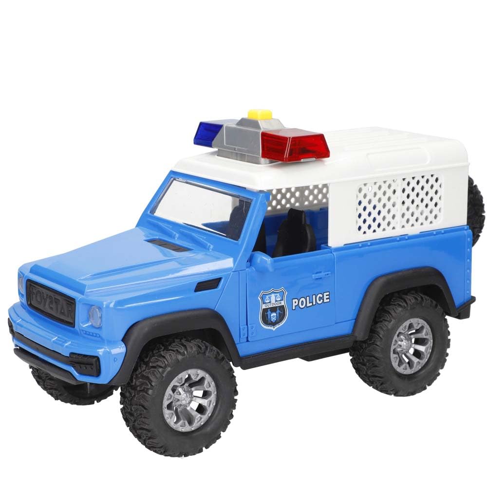 ColorBaby Speed & Go Coche policía Juguete, con Luces y Sonidos, Puertas Apertura Manual, Sistema de fricción, Escala 1:16, para niños a Partir de 3 años (39053)