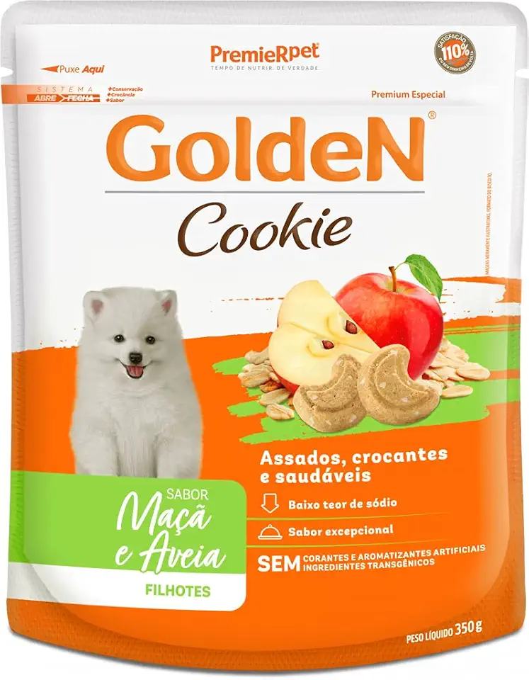 GOLDEN COOKIE CAO FILHOTE MAÇÃ E AVEIA 350G