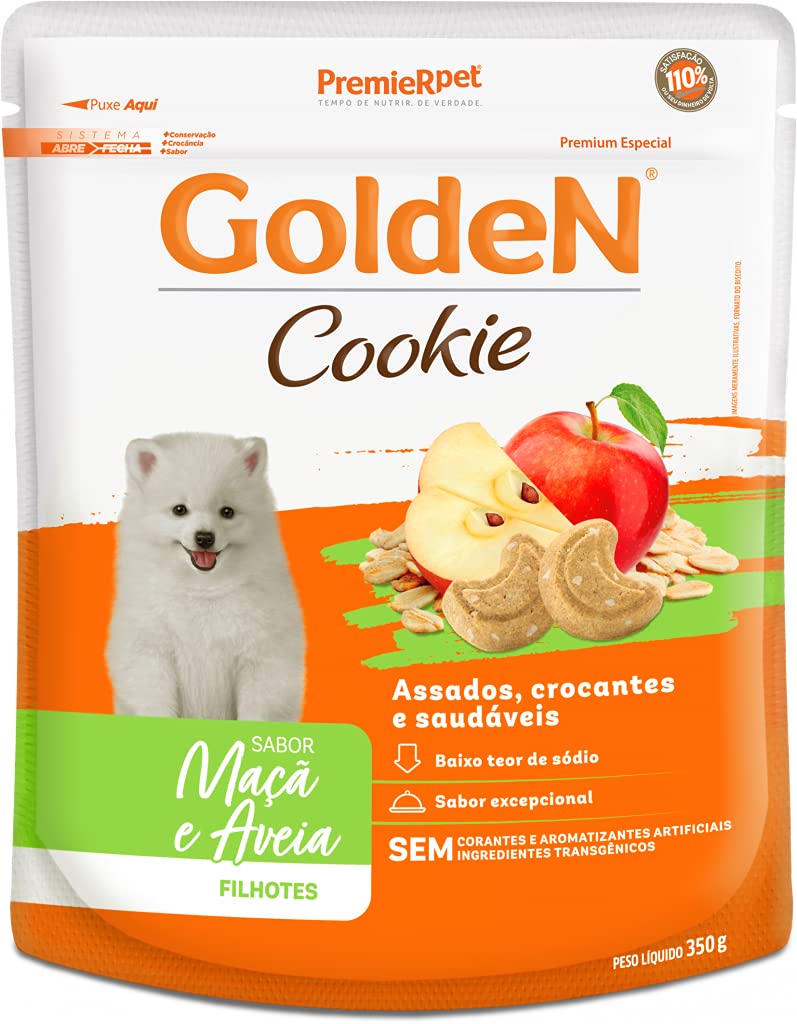 GOLDEN COOKIE CAO FILHOTE MAÇÃ E AVEIA 350G