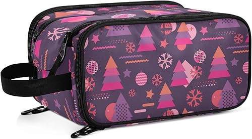 Christmas Firtrees Makeup Bags Storage Case Cosmetic Makeup Bag for Travel Kit 11 x 7 Inches