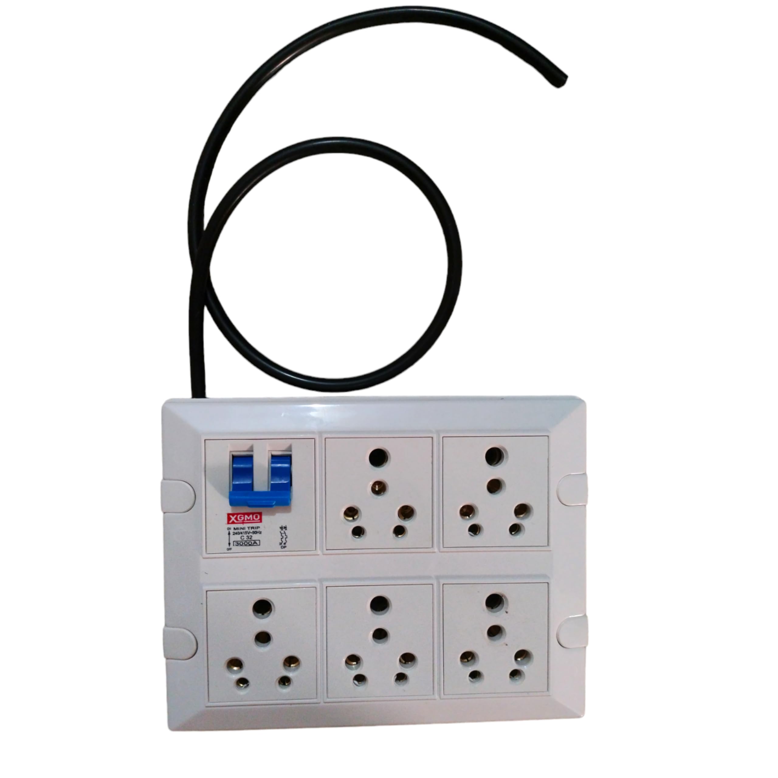 Extension Board Heavy Duty 16/6 Amper Power Plug with Individual MCB Switch 2.5 sq mm 3 core Copper Wire moduler Switch Board Multi Socket Point (5 Socket 1 mcb, 15 Meter Cable)-image-42