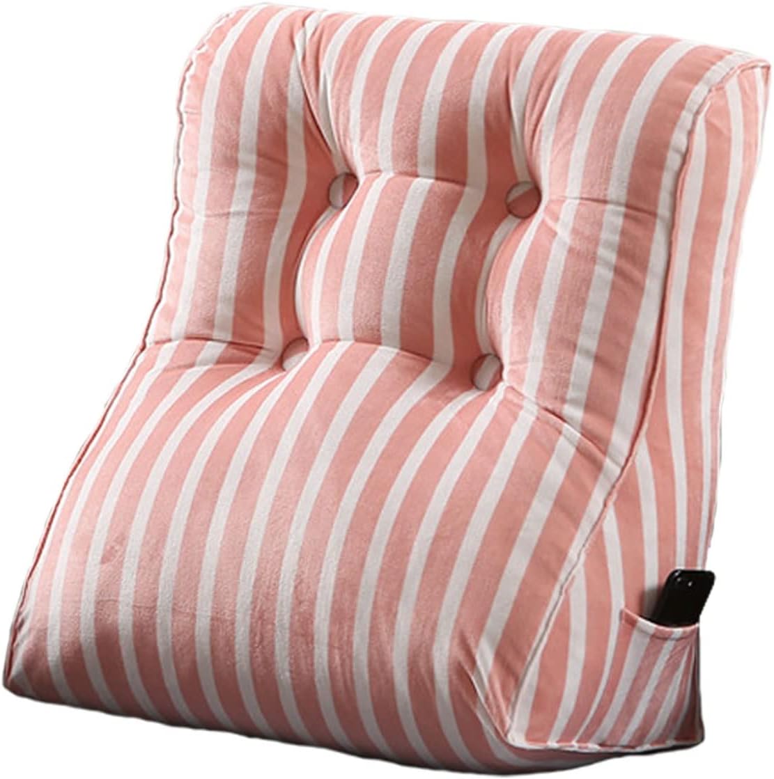 Sofa Back Support Cushion Multifunctional Bed Rest Bolster Wedge Back Reading Pillow Sitting Up Lumbar Support Pillow for Couch Sofa Decorative (Color : Brown, Size : 45 x 55 x 30 cm)