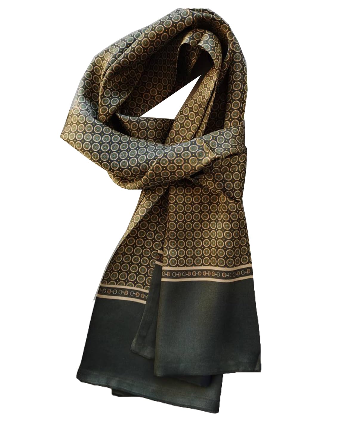 Men's 100 Silk Scarf Double Layers Fashion Neckerchief Formal Casual