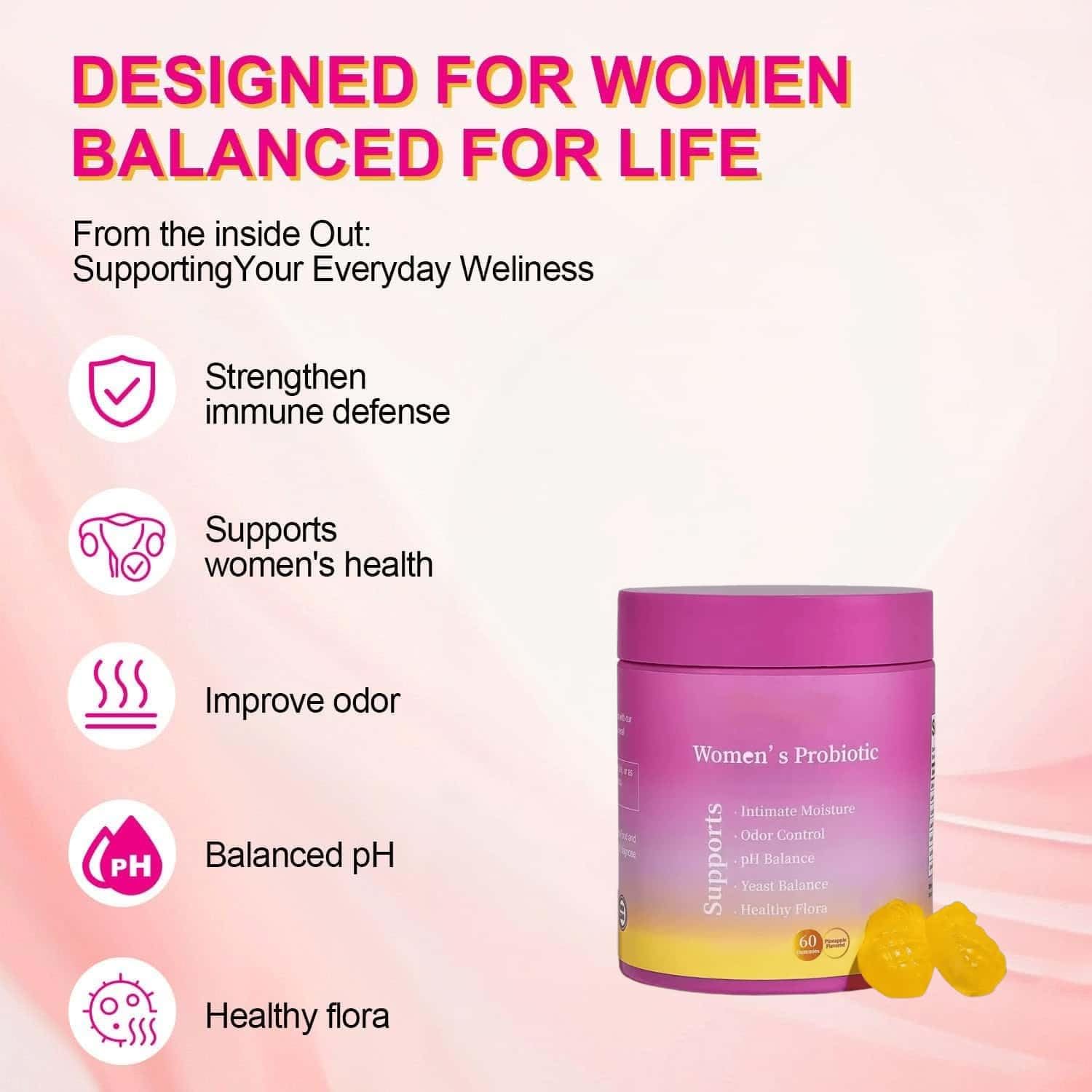 Feminine Probiotika-Gummis, Vaginal- und Darmgesundheitsunterstützung