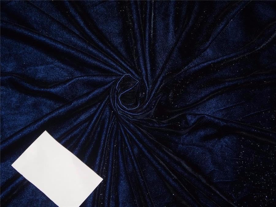 Tissu velours scintillant de qualité supérieure bleu roi 8090